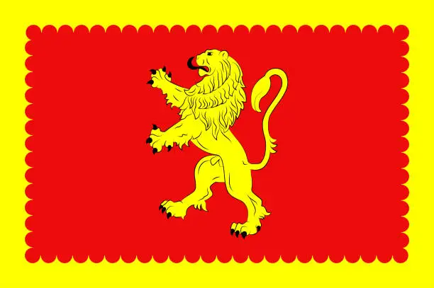 Vector illustration of Flag of Deheubarth of Wales