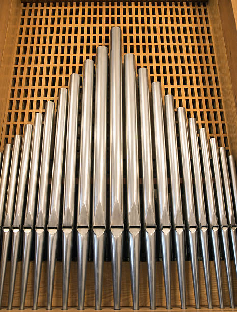 organ tubes stock photo