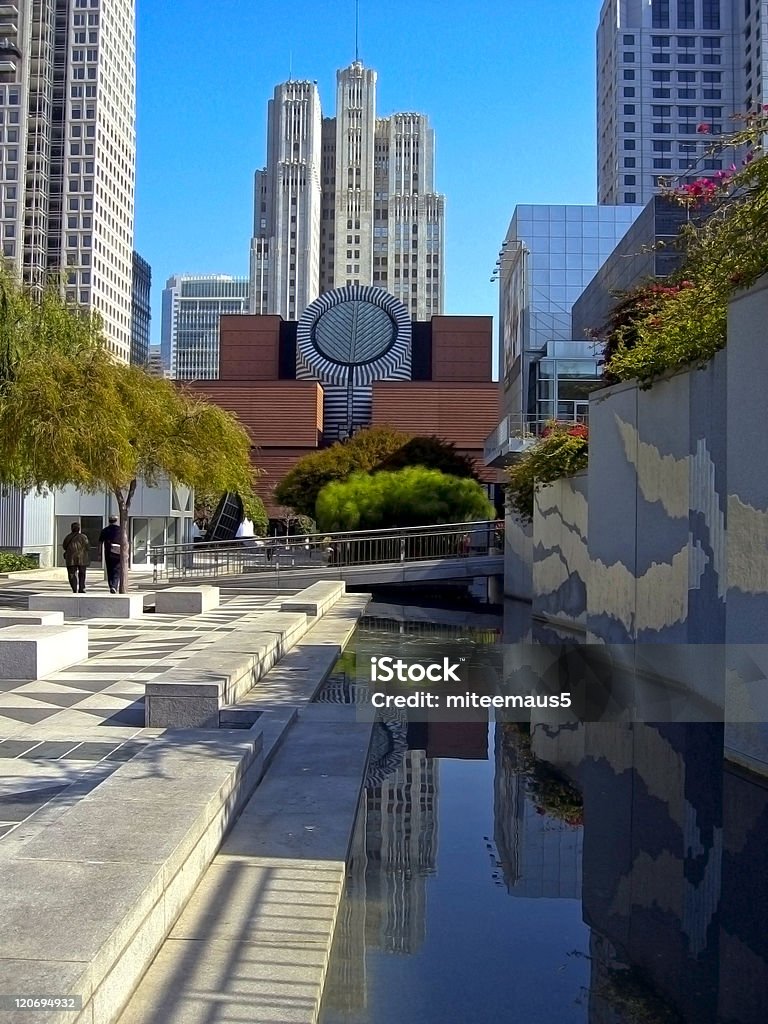 Museum of Modern Art, MOMA, San Francisco Museum of Modern Art, MOMA, San Francisco, taken from Yerba Buena Gardens. San Francisco - California Stock Photo