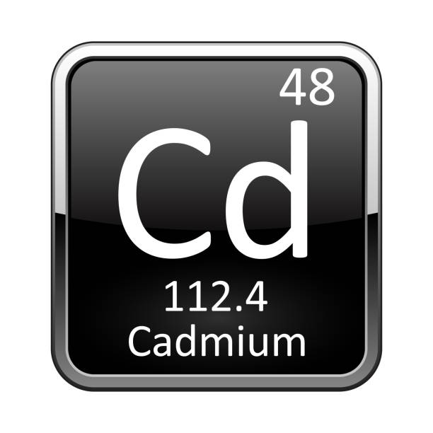 illustrations, cliparts, dessins animés et icônes de l’élément de table périodique cadmium. illustration de vecteur - cadmium