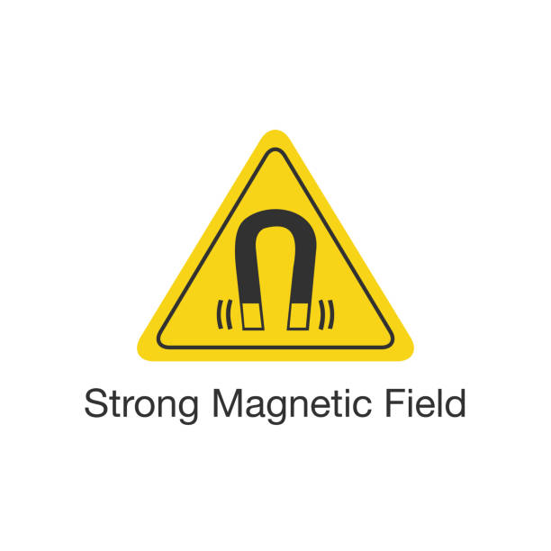 Safety Label: ISO W006 - Strong Magnetic Field LB-0095. Stock Vector illustration isolated on white background. Safety Label: ISO W006 - Strong Magnetic Field LB-0095. Stock Vector illustration isolated magnetic field stock illustrations