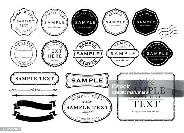 Vintage Stamp Frame Icons Stock Illustration - Download Image Now - Rubber Stamp, Logo, Seal - Stamp