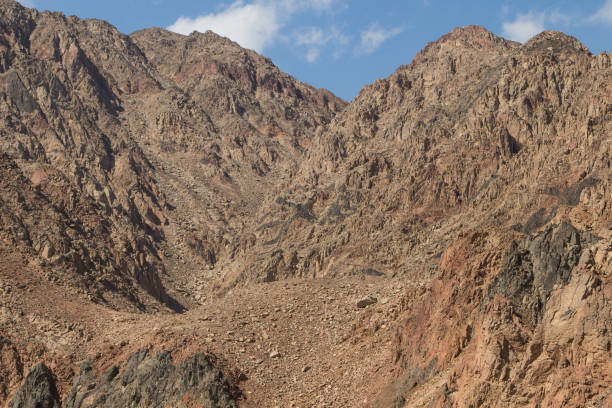 istock Red mountains, rocks and blue sky. Egypt, the Sinai Peninsula, Dahab. 1206954077