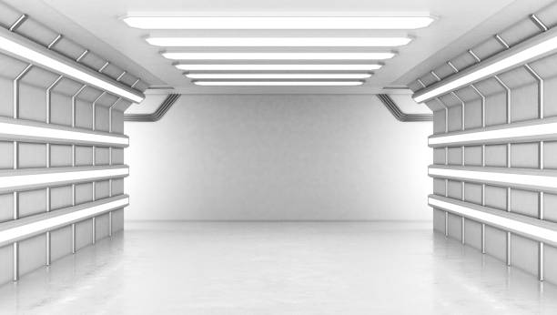 istock Futuristic Modern Garage Showroom 1206958183