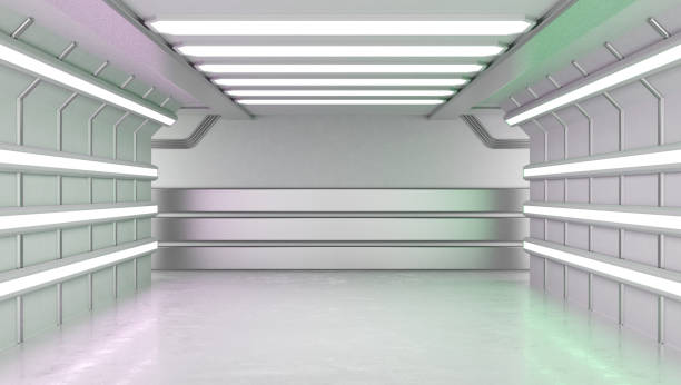 istock Futuristic Modern Garage Showroom 1206958195