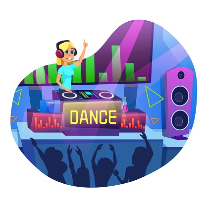 Advertising Banner In Written Dance Cartoon Flat Stock Illustration -  Download Image Now - Audience, Child, Adulation - iStock