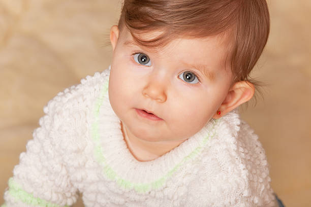 istock Baby girl with big grey eyes 120696792