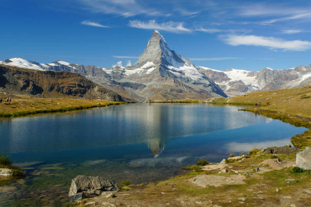 istock Stellisee and Matterhorn in Zermatt 1206971771