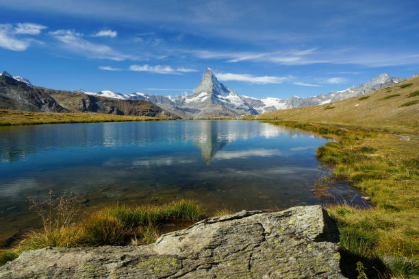 istock Stellisee and Matterhorn in Zermatt 1206971829