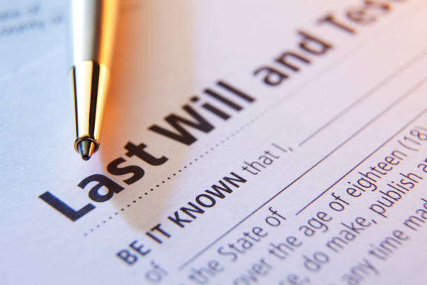 istock Ballpoint Pen On A Last Will And Testament 1206975384