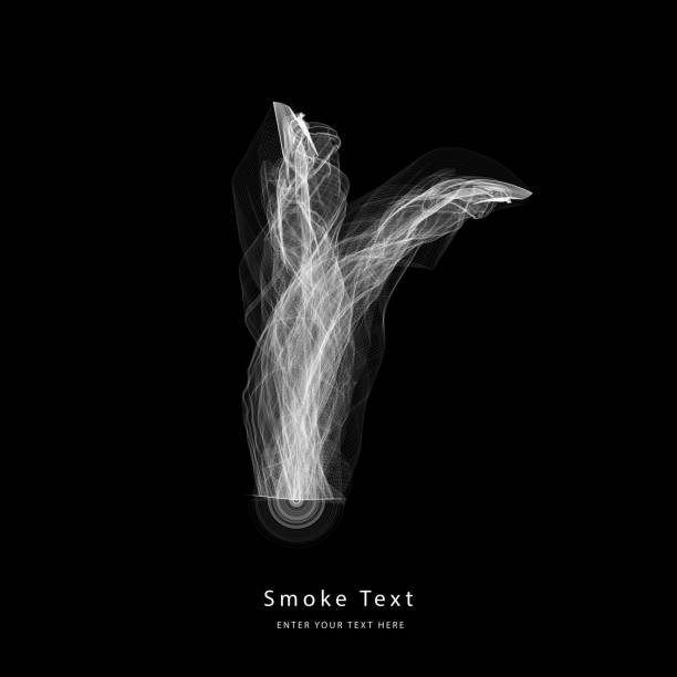 istock Abstract smoke lower case alphabet letter text art smoky pen brush effect. 1206987481