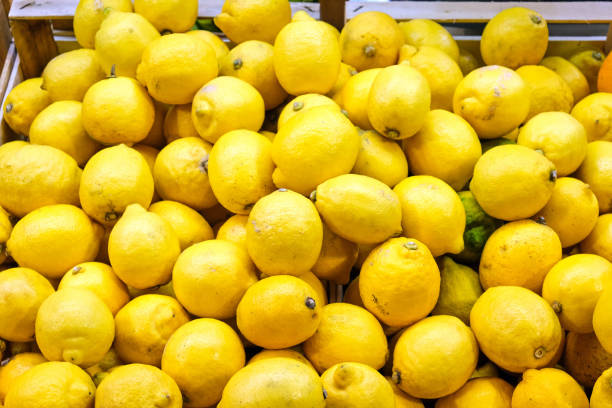 Pile of lemons for sale