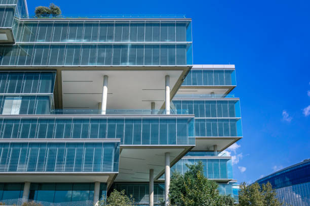 istock Corporate building with outdoor porch 1206997435