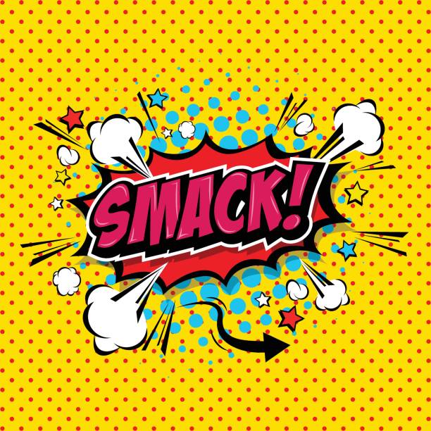 smack! comic-sprachblase - slapping stock-grafiken, -clipart, -cartoons und -symbole