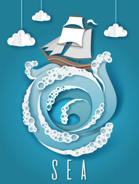 ilustraciones, imágenes clip art, dibujos animados e iconos de stock de ðñð ° ñð ̧ð º ð ̧ ð ̧ð» ð» ññññð ° ñð ̧ð ̧ - ship storm passenger ship sea