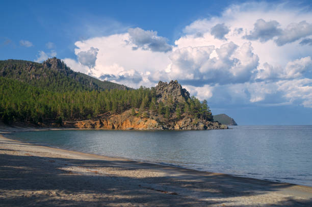 istock A small sandy bay on Lake Baikal 1207000676