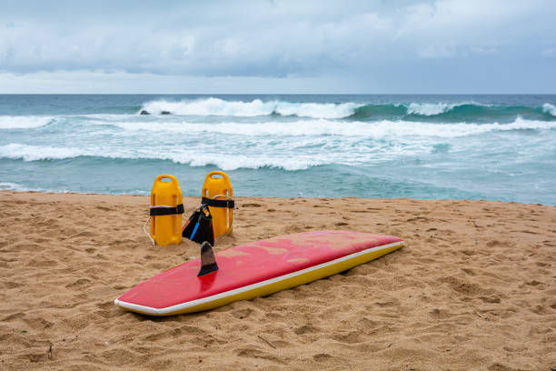istock Lifeguard Beach equipment 1207001227