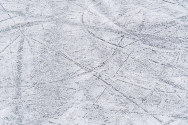 istock traces on the ice from skates on the rink 1207008231