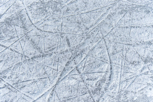 istock traces on the ice from skates on the rink 1207008243