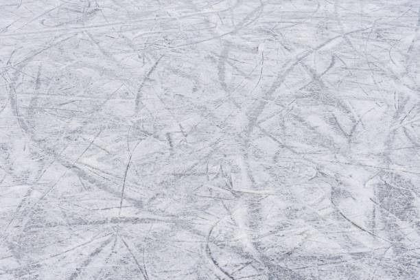 istock traces on the ice from skates on the rink 1207008471