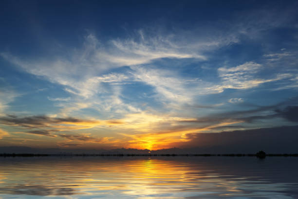 istock Silhouette landscape with Sunset sky and cloud color. 1207011106