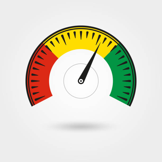 ilustrações de stock, clip art, desenhos animados e ícones de speedometer icon set. gauge and rpm meter logo. vector illustration. - speedometer odometer car rpm