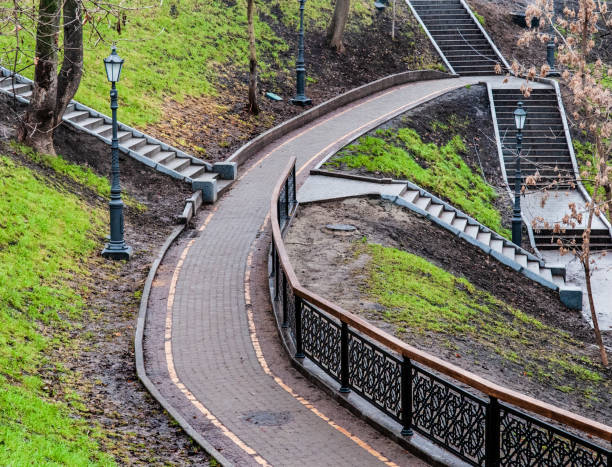 istock Stone Staircase In The Park. 1207017814