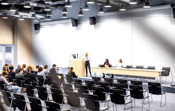 istock Business people at a conference event 1207019440