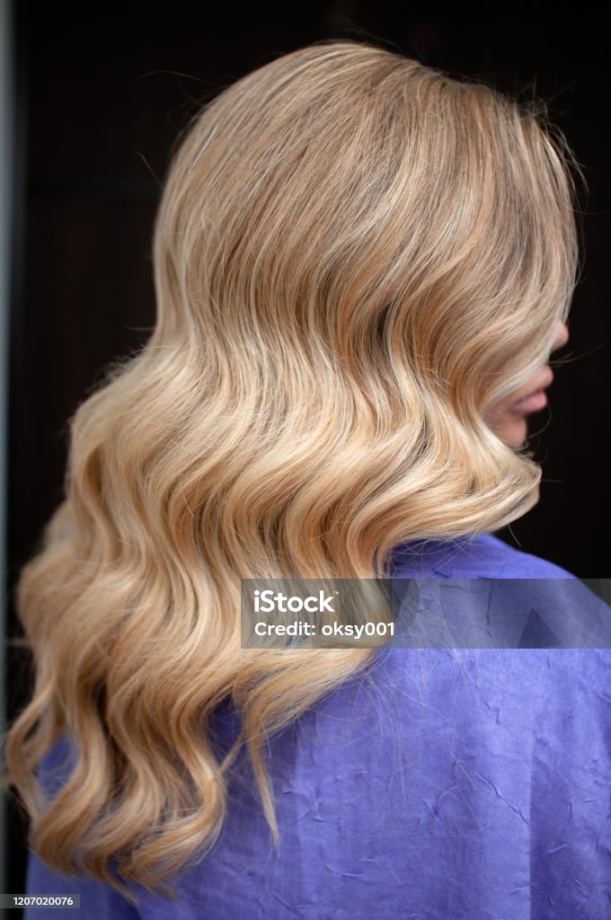 파도 헤어 스타일과 금발여자의 긴 머리 털에 대한 스톡 사진 및 기타 이미지 - 털, 파도 패턴, 후면 - Istock