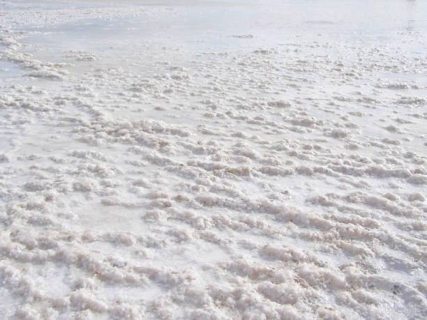 istock Natural white background. Granular crystalline salt desert texture. 1207020290