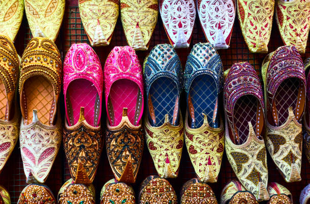 istock Arabian slippers shoes 1207021619