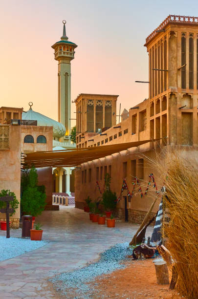 istock Street with mosque in Old Dubai 1207021645