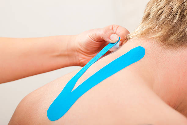 istock Patient at the physiotherapy with tape 120702714