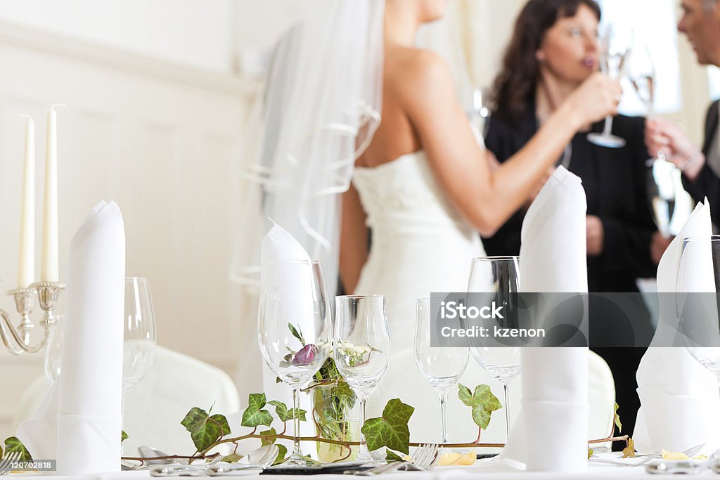 Table lors d'une réception de mariage - Photo de Réception de mariage libre de droits