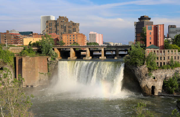 istock View of Rochester. NY skyline at High Falls 1207028938