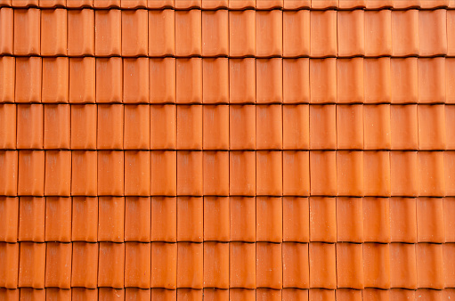 roof texture built from red roof tiles