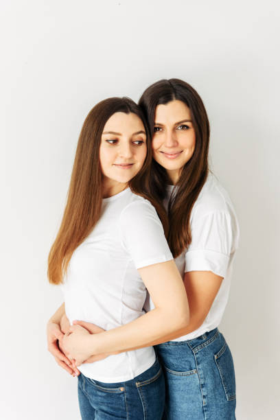 istock Two attractive young girls in the studio 1207033496