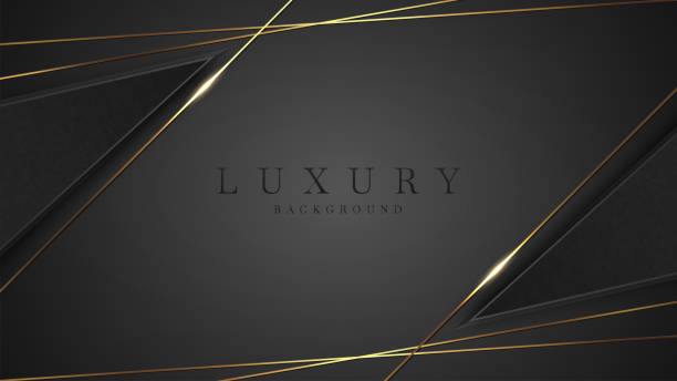 istock Luxury Gold Background with black metal texture in 3d abstract style. 1207034857