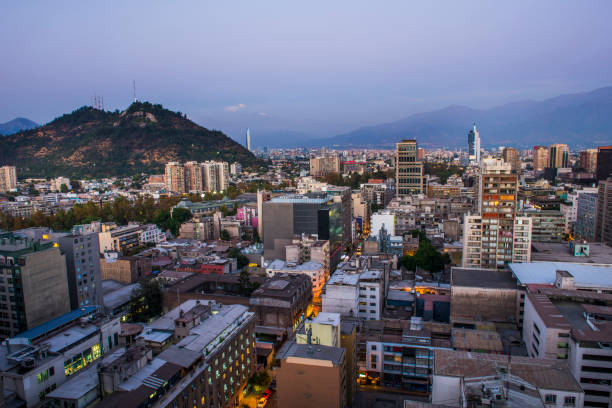 istock Evening panorama of Santiago de Chile 1207040320