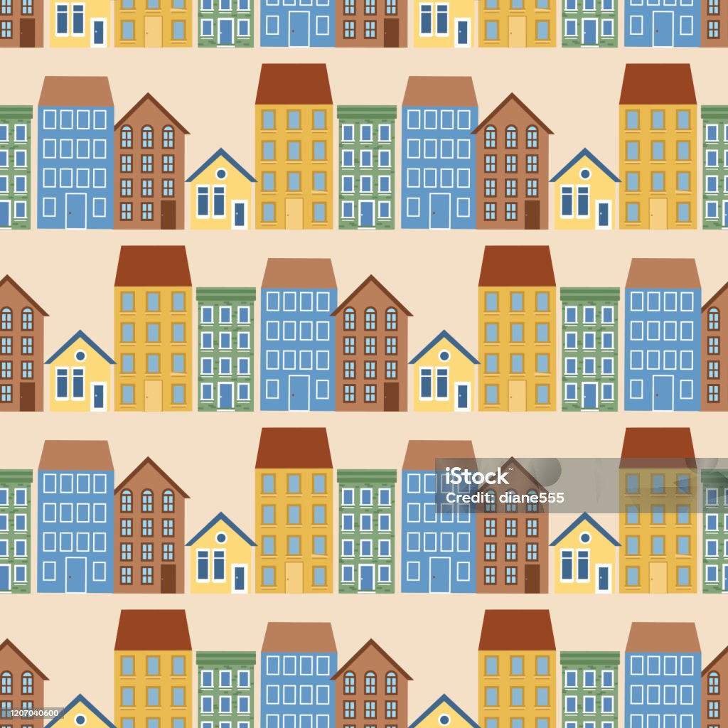 Pattern Real State Seamless Real Estate Pattern Stock Illustration - Download Image Now ...