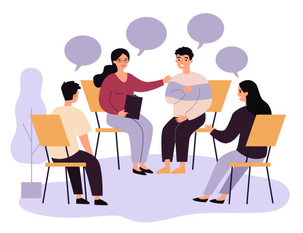 2,900+ Group Counselling Stock Illustrations, Royalty-Free Vector Graphics  & Clip Art - iStock | Group counselling men, Youth group counselling, Group  counselling students