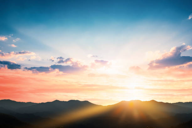 istock Earth Day concept: Sunrise in the mountains 1207046913