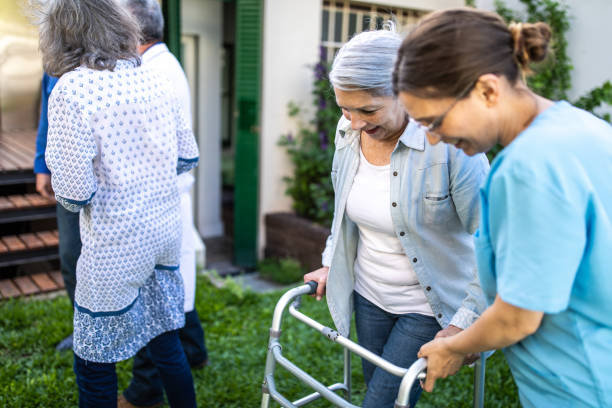 istock Senior woman walking and getting some fresh air 1207050423