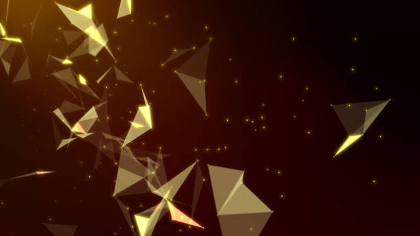 istock Abstract motion of gold white stars dots bubble on yellow champagne luxury background for celebration festival christmas holiday decoration overlay wallpaper with wave rotation flickering effects 1207054638