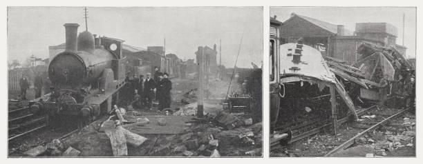 istock Railroad accident in Chelford, England (1894), halftone prints, published in 1895 1207054664