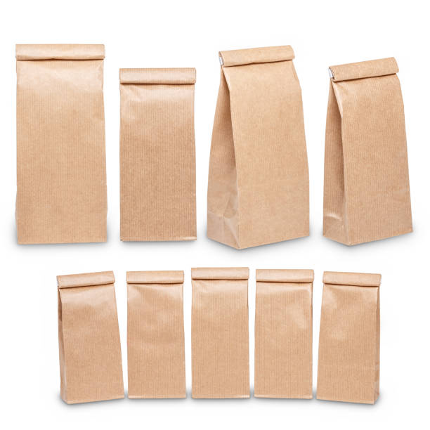 istock Set of brown craft paper bag 1207056017