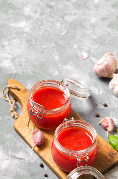 istock Tasty homemade tomato puree 1207059190