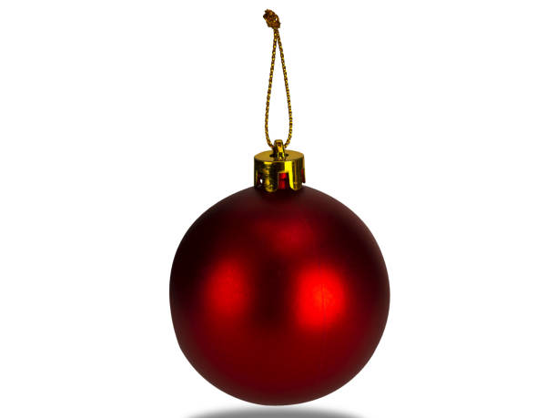 istock Red Christmas ball on white background. (clipping path) 1207059613