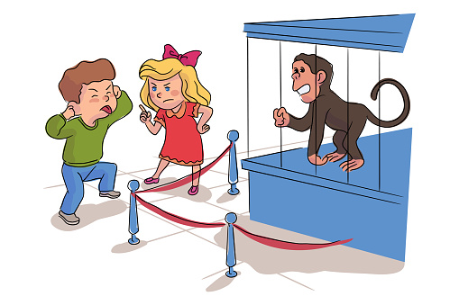 Naughty Boy Teases Monkey Girl Scolds Him At Zoo Stock Illustration - Download Image Now - Animal, Animal Wildlife, Animals In The Wild - iStock Naughty Boy Teases Monkey Girl Scolds Him At Zoo Stock Illustration - Download Image Now - Animal, Animal Wildlife, Animals In The Wild - iStock