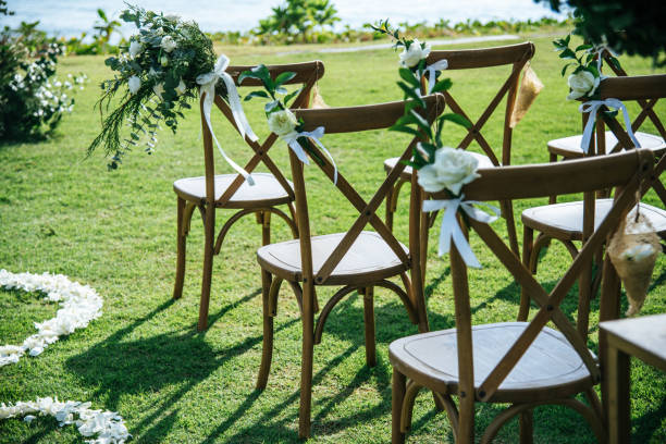 istock Wedding ceremony. Arch, decorated with flowers on the lawn. 1207063416